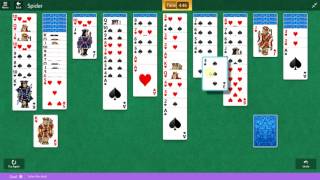 Microsoft Solitaire Collection  Spider  August 9 2017 [upl. by Anaj]