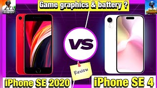 iPhone SE 2020 Vs iPhone SE 4 gaming test 2024  iPhone SE 2020 bgmi test  review 🤮 [upl. by Senior]