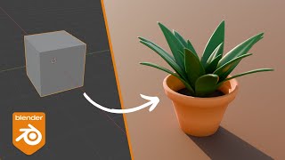 How to Make a Low Poly Plant in Blender Tutorial [upl. by Aropizt]