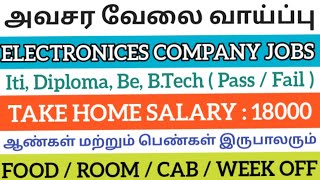 Electronic Company jobs 2024today job opening in ChennaiChennai job Vacancy 2024Prabaatozjobs [upl. by Klayman110]