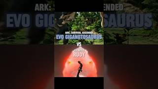 Rudy vs EVO Giganotosaurus shorts arksurvivalevolved ark edit iceage vs vsbattle [upl. by Noletta]