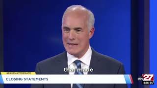 Bob Casey for Senate  Debate Closing Statement [upl. by Ploch]