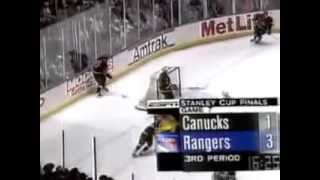 1994 Stanley Cup Finals  Game 7  Vancouver  NY Rangers [upl. by Annoerb]