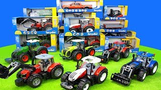 Tractor Toys Unboxing for Kids Bruder Animals Farm Playset  Ride on Toy Vehicles [upl. by Krawczyk412]