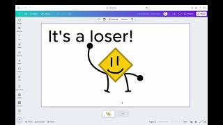 How to draw a Loser from BFB in Canva [upl. by Petit]