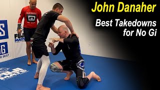 JOHN DANAHER Explains the Best Takedowns for No Gi [upl. by Luhem]