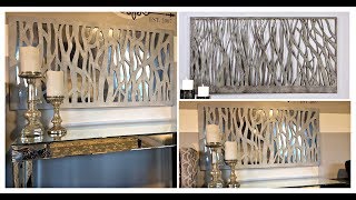 DIY  Designer Inspired Easy and Inexpensive Mirrored Abstract Wall Art Home Decor [upl. by Artimed]