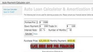 Auto Payment Calculator  Amortization Schedule [upl. by Eatnahs13]