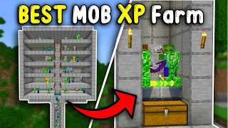 BEST MOB XP Farm Minecraft Bedrock 121 No Spawner [upl. by Seena]