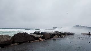 Winter Storm Riley Hits Ogunquit Maine 3218 [upl. by Nnylakcaj]