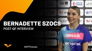 Bernadette Szocs PostQF Interview  WTTFukuoka [upl. by Wasserman]