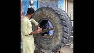 Amazing Repairng processes of Dozer machine Old Tyre  with amazing skills [upl. by Botsford641]