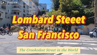 Walking the Crookedest Street in the World  Lombard Street  San Francisco [upl. by Sender]