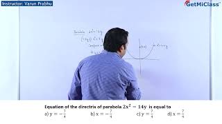 Directrix of Parabola Equation Uncovered KCET 11th Mathematics 2D Geometry Conics [upl. by Callas]