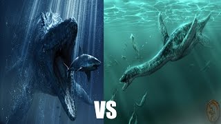 Mosasaur vs Elasmosaurus Who Would Win [upl. by Anilag]