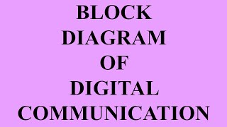 BLOCK DIAGRAM OF DIGITAL AND DATA COMMUNICATION SYSTEM  BSNL JE TTA JTO [upl. by Yecats]