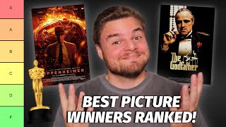 Best Picture Winners Ranked TIER LIST [upl. by Drauode]