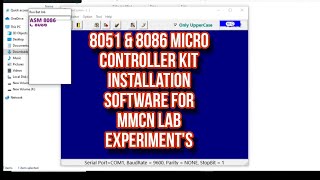 how to install 8051amp 8086 controller amp processor software for kit installation programs in MMCN Lab [upl. by Nafets]