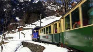 HD Grossverkehr auf der Wengernalpbahn 14012012 [upl. by Aisatana]