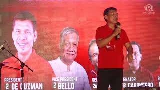 FULL SPEECH Leody de Guzman at miting de avance [upl. by Deerc530]