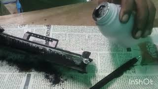 a how to refill toner cartridge hp 18a Tomar safe and easy just 2mins refill laser [upl. by Neal]