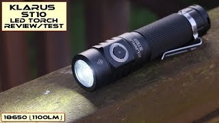 Klarus ST10 LED Torch Review amp Test [upl. by Suoivatra]