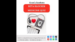 Beta Blocker Medicine Quiz nursingexam nclex betablockers hypertensiontreatment nursing [upl. by Barcroft540]