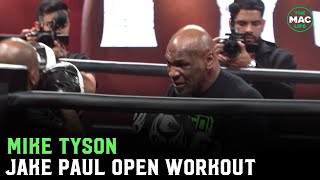 Mike Tyson shows off speed cardio at Jake Paul open workout [upl. by Hgielrahc]