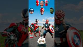 Spiderman vs captain american hulk deadpool vs super hero amp venom 💥🤯 head puzzle game 🤪 viral [upl. by Alejandra]