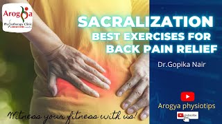 SacralizationL5S110 Best Exercises For Back Pain ReliefSI Joint Pain exerciseArogya physiotips [upl. by Eisler]