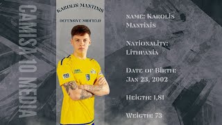 KAROLIS MANTINIS  DEFENSIVE MIDFIELD  FK BABRUNGAS  LT  2024 [upl. by Leahpar]