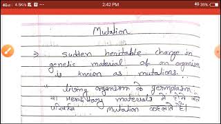 Mutation  Causes of mutation  hindi  Mutagenes  Mutation Notes  Part 1 [upl. by Alisan]