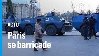 Paris se barricade en attendant larrivée des « Convois de la liberté» [upl. by Binky846]