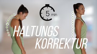 WAND PILATES  5Minuten GeraderRückenWorkout für eine Bessere Haltung [upl. by Alisan282]