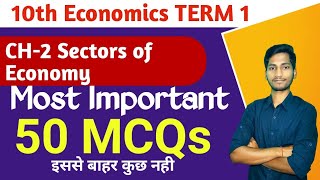 Sectors of Indian Economy Class 10 MCQ  Term 1 class 10 economics chapter 1 MCQ [upl. by Aivart]