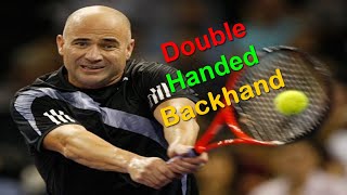 Double Handed Backhand  Andre Agassi [upl. by Aivitnahs]