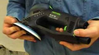 Festool Rotex RO125 Sanding Pad Attachment Demonstration [upl. by Ifar]