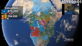 African World War Second Congo War using Google Earth [upl. by Ayaj]