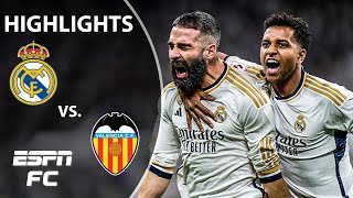 Real Madrid vs Valencia  LALIGA Highlights  ESPN FC [upl. by Ahc724]