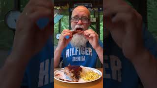 Sweet Baby Ray’s Hickory and Brown Sugar Barbecue Sauce Pork Ribs review [upl. by Gnud]