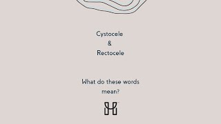 Episode 6 Cystocele amp Rectocele What do these words mean [upl. by Ivetts895]