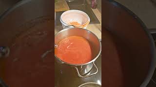 Cooking Organic Fresh Tomato Soup cooking yummy healthy food shortvideo [upl. by Panaggio]