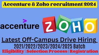 Zoho off campus drive for 202320242025 batch Latest Internship for Freshers Jobs 2024 [upl. by Arv]