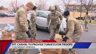 Mt Carmel to provide Thanksgiving turkeys to active duty military [upl. by Nnairret]