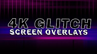 4k Glitch Screen Overlay Bundle  30 Effects [upl. by Lettie]