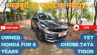 Tata Tigor CNG Automatic Ownership Review  Most Economical Option With Ease of Automatic [upl. by Dnalevelc860]