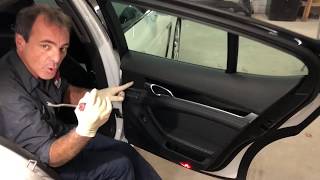 Porsche Panamera  How to Remove the Rear Door Panel  Como Remover Painel traseiro da Porta [upl. by Aynwad]