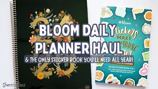 Bloom Daily Planner gifted haul  Affordable planner amp the only sticker book youll need all year [upl. by Jojo851]