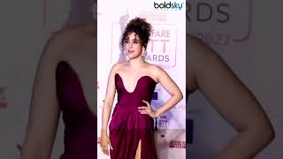 Sanya Malhotra Thigh High Slit Gown Video sanyamalhotra entertainment [upl. by Aznarepse]