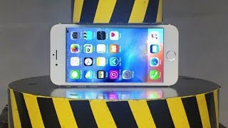 EXPERIMENT HYDRAULIC PRESS 100 TON vs iPhone [upl. by Ralyat]